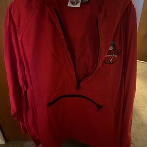 Vintage Red Windbreaker Jacket